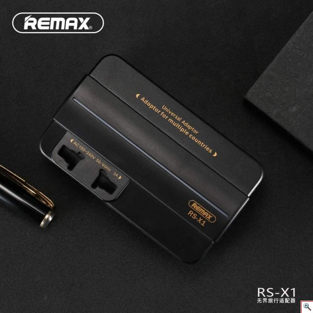 Αναδιπλούμενη Παγκόσμια Πρίζα Ταξιδιού με 2 x USB Remax - Ταξιδιωτικός Αντάπτορας Πρίζας - Universal Travel Adaptor με Προστασία AU / US / UK / EU