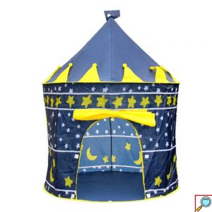 Παιδική Σκηνή Pop-Up Κάστρο Ιπποτικό με Αστέρια & Σημαιούλα για 3+ Ετών 105x105x135 cm Μπλέ