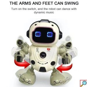 Παιχνίδι Ηλεκτρονικό Ρομποτάκι Dance Robot 18.5x16x8cm σε Λευκό Χρώμα για 6+ Ηλικίες