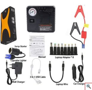 Φορητό Jump Starter Kit 30000 mAh - Τρόμπα Αυτοκινήτου - Φορτιστής Λάπτοπ Andowl 