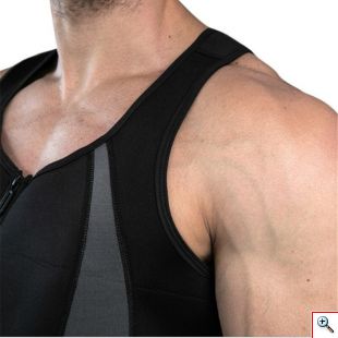 Ανδρική Mπλούζα Eφίδρωσης Αδυνατίσματος με Φερμουάρ Small - Men Sweat Vest 