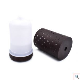 Συσκευή Αρωματοθεραπείας - Υγραντήρας 200ml & 7 Χρωματισμούς LED Αστέρια & Φεγγάρι - Σκούρο Καφέ