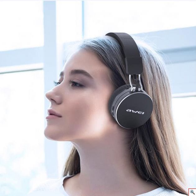 Ασύρματα & Ενσύρματα On-Ear Ακουστικά AWEI Bluetooth Headphones Aux, Handsfree με Μικρόφωνο - Wireless Headset Noise Canceling