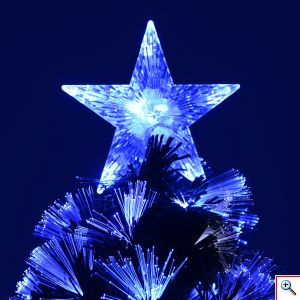 Εντυπωσιακό Χριστουγεννιάτικο Δέντρο Μπλε Οπτικής ίνας LED Blue Light Vision 120εκ. Fiber Optic Christmas Tree