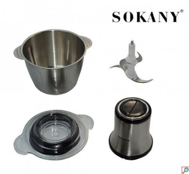 SOKANY LB7005A Mini Wonder Chopper – Ηλεκτρικός Πολυκόφτης 800W | 3L Χωρητικότητα, 2 Ταχύτητες, Ανοξείδωτο Ατσάλι