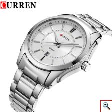 Ανδρικό Ρολόι CURREN M8072 Silver & White
