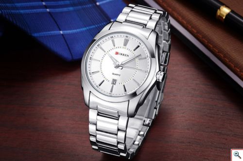 Ανδρικό Ρολόι CURREN M8072 Silver & White