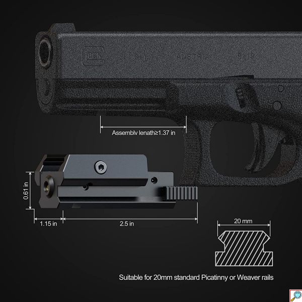 Tactical Red Dot Laser Sight Low Profile For Rifle Handgun 20mm Picatinny Rail