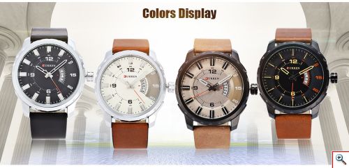 Ανδρικό Ρολόι CURREN 8245 - Casual Date Men's Quartz Analog Leather Strap Wrist Watch