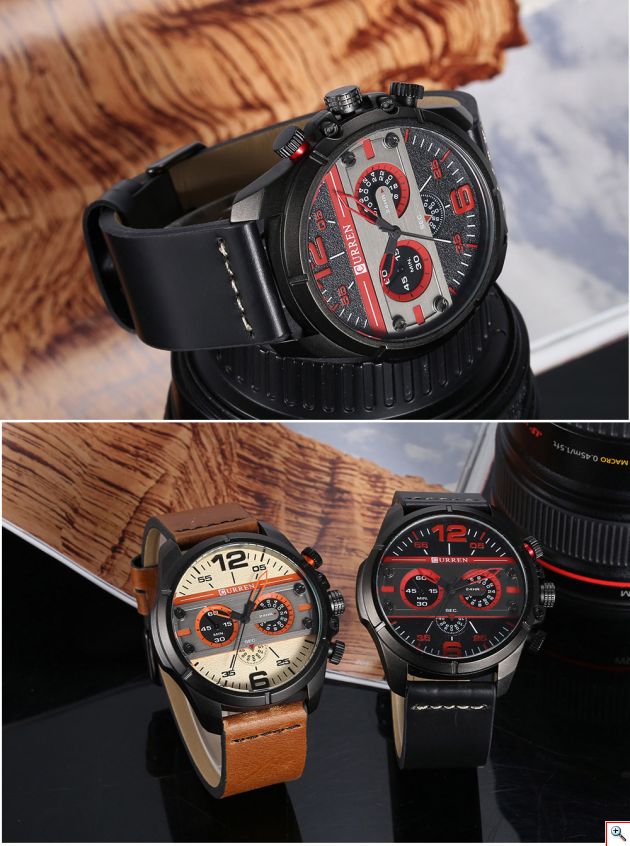 Ανδρικό Ρολόι CURREN 8259 - Fashion Decorative Sub-dial Men Quartz Watch