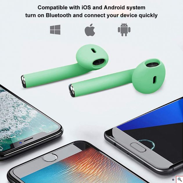 Ασύρματα Ακουστικά - inPods 12 Bluetooth Earphone With Charging Box - Πράσινα Macaron