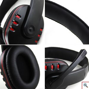 Ρυθμιζόμενα Gaming Ακουστικά On Ear Κεφαλής με Μικρόφωνο & Jack 3.5mm - PC PS4 Headset Μαύρο