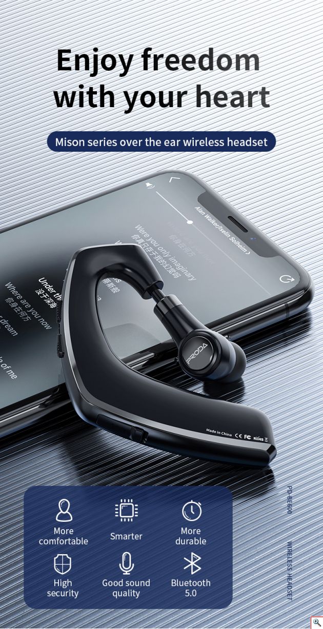 Ασύρματο Ακουστικό Bluetooth - Handsfree PRODA Wireless Headset 