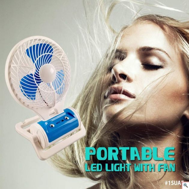 Μίνι Φορητός Ανεμιστήρας Φωτιστικό LED Γραφείου - Portable Mini Fan Led Light