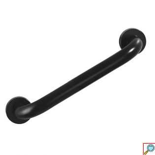 Βοηθητική Λαβή Στήριξης ΑΜΕΑ 35cm Inox Τοίχου, Μπάνιου - Μπάρα Στήριξη για AMEA Μαύρη Ανοξείδωτη