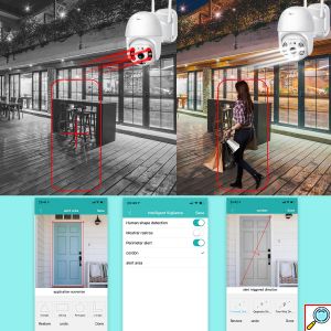 IP WiFi Ρομποτική Κάμερα Εξωτερικού Χώρου 360° HD 128GB με CLOUD Αποθήκευση, Αισθητήρα & Ανίχνευση Κίνησης - LED / Νυχτερινή Λήψη, Μικρόφωνο / Ηχείο & Συναγερμός