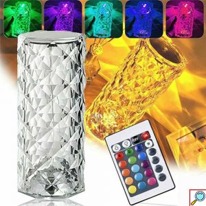 DiamondLit Φωτιστικό Αφής RGB LED με Τηλεχειριστήριο - Crystal Light όπως το είδατε στο Tik Tok