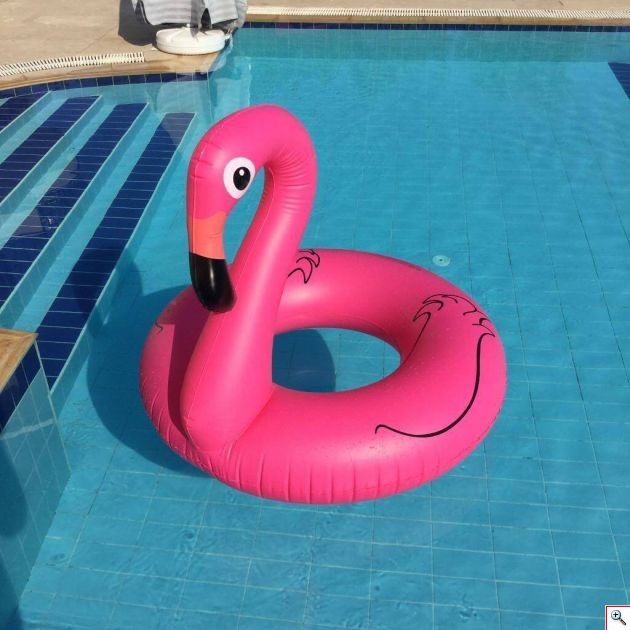 Φουσκωτό Στρώμα Θαλάσσης σε Σχήμα Φλαμίνγκο 120cm - Flamingo Inflatable Float