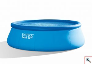 Intex® Μεγάλη Φουσκωτή Πισίνα Κήπου με Φίλτρο Ιονισμού - Αντλία Krystal Clear™ Νερού 457x84cm