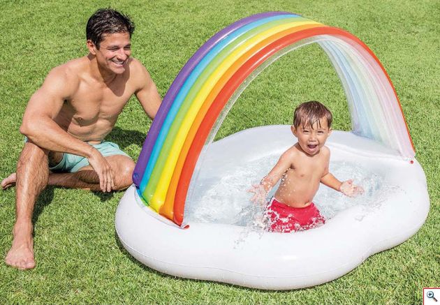 Φουσκωτή Παιδική Πισίνα Ουράνιο Τόξο - Rainbow Cloud Baby Pool