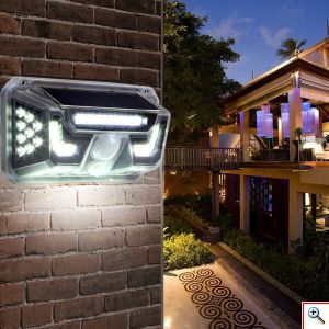 Ηλιακό Φωτιστικό 34LED SMD & 36COB με Ανιχνευτή Κίνησης Μαύρο