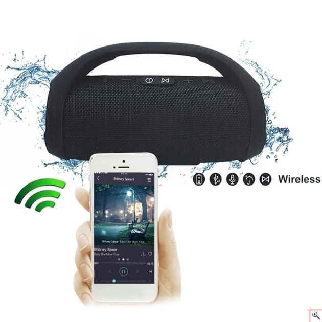 Αδιάβροχο Ασύρματο Ηχείο Bluetooth με USB, Micro SD, Είσοδο Ήχου AUX, Radio FM - Φορητό Ηχοσύστημα Multimedia Player