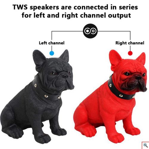Μικρό Επαναφορτιζόμενο Ηχείο Bluetooth & TWS - Σκύλος BullDog Digital Speaker CH-M212