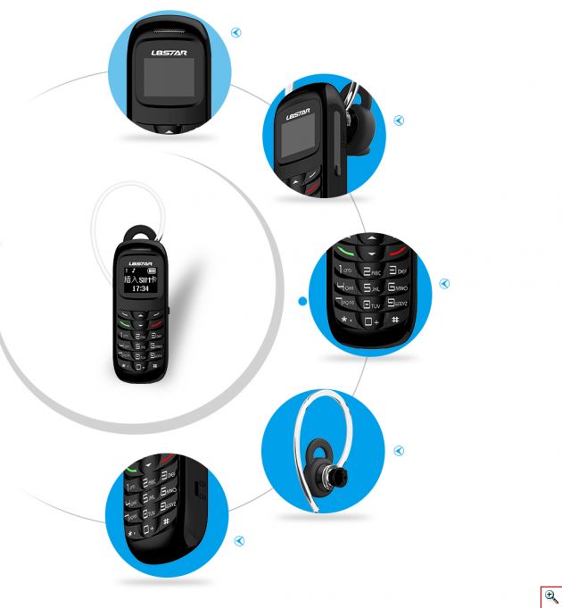 Ultra Mini Κινητό Τηλέφωνο SIM & Bluetooth Ακουστικό Handsfree με Αλλαγή της Φωνής - Mini CellPhone