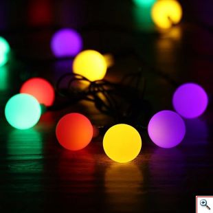 Ηλιακά Χριστουγεννιάτικα Λαμπάκια RGB Πολύχρωμου Παστέλ Φωτισμού - Φωτάκια 100 LED με Φωτοκύτταρο & Φωτοβολταϊκό Πάνελ 6m