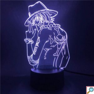 LED 3D Τρισδιάστατο Φωτιστικό Illusion Led One Piece Luffy