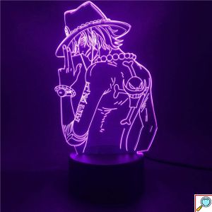 LED 3D Τρισδιάστατο Φωτιστικό Illusion Led One Piece Luffy