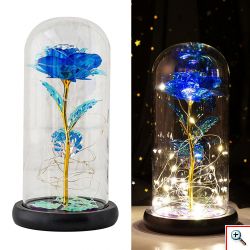 LED Διακοσμητικό Κρυστάλλινο Φωτιστικό Τριαντάφυλλο σε Βάζο - Romantic LED Rose
