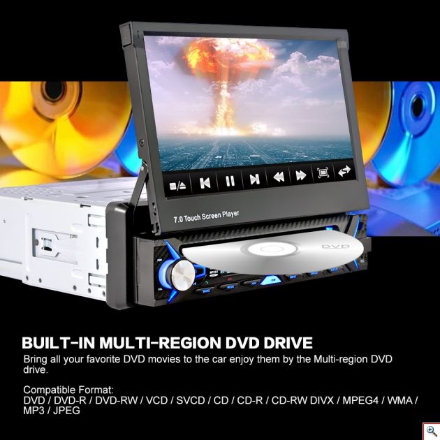 Hχοσύστημα Multimedia 1 din Οθόνη 7″ Αυτοκινήτου