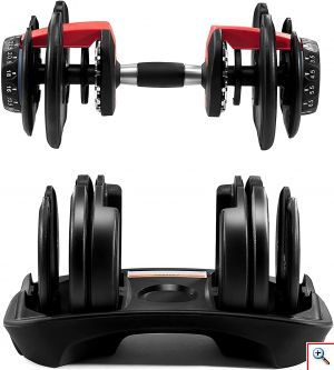 Ρυθμιζόμενος Αλτήρας με βάρη 24kg - Adjustable SmartBell Fitness Equipment Κόκκινο/Μαύρο GL-55458
