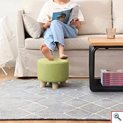 Μίνι Στρογγυλό Σκαμπό 30x28x28cm - Διακοσμητικό Κάθισμα σε 3 Διαφορετικά Χρώματα 