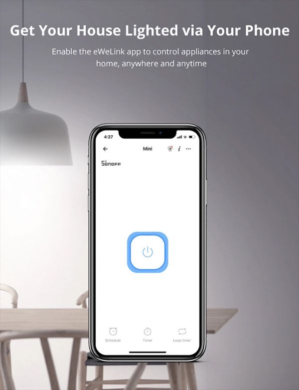 SONOFF Mini Έξυπνος Ενδιάμεσος Διακόπτης WiFi για Διαχείριση & Μετατροπή Απλών Συσκευών σε Smart
