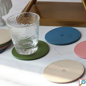 Σετ 4x Δερμάτινο Σουβέρ - Βάση για Ποτήρια 10cm