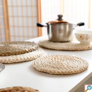 Σετ 4x Σουπλά Στρογγυλό από Φυσικό Υλικό 35cm