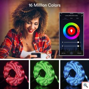 Έξυπνη Ταινία LED Wifi με App Κινητού FunLit® RGB Φωτορυθμικό Funlite SMD5050 3m USB 30LED/2.4W/m 2.4GHz & Ασύρματο Χειριστήριο - Αυτοκόλλητος Ατμοσφαιρικός Φωτισμός Εσωτερικού Χώρου