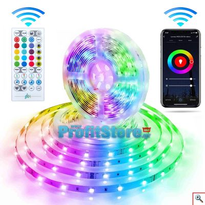 Έξυπνη Ταινία LED Wifi με App Κινητού FunLit® RGB Φωτορυθμικό Funlite SMD5050 3m USB 30LED/2.4W/m 2.4GHz & Ασύρματο Χειριστήριο - Αυτοκόλλητος Ατμοσφαιρικός Φωτισμός Εσωτερικού Χώρου