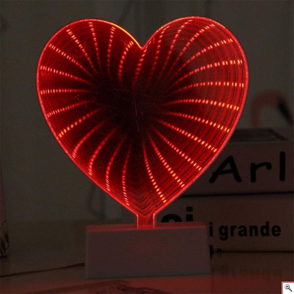  Διακοσμητική Καρδιά Infinity Led 3D 17cm 
