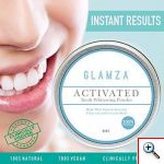 Ενεργός Άνθρακας Λεύκανσης Δοντιών - 100% Natural Activated Charcoal Teeth Whitening Powder with Coconut - Glamza 50gr