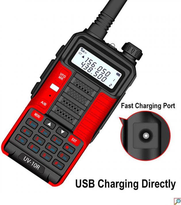 Aσύρματο Φορητός Πομποδέκτης Dual Band Walkie Talkie VHF/UHF 10W Baofeng με Μονόχρωμη Οθόνη