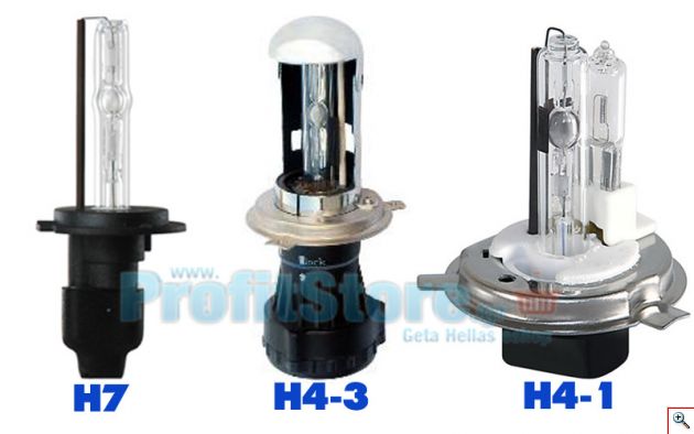 Φώτα XENON H7 - Η4 Αυτοκινήτου - Πλήρες Kit ΧΕΝΟΝ H.I.D. 6000K