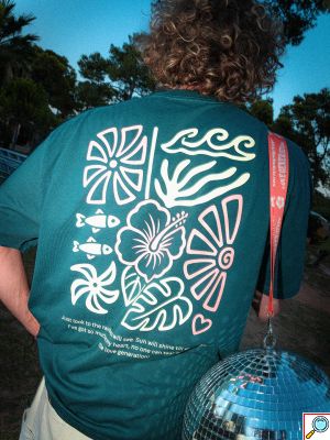 Love Generation Party Tshirt Essential Flower Tee Petrol