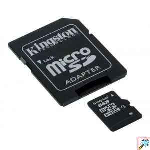 Κάρτα Μνήμης Kingston MICROSDXC 8GB CLASS 10 και Αντάπτορας SD Plus U1 80MB/s
