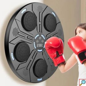 Μουσικό Ταμπλό Box 40cm με Γάντια, Ρυθμιζόμενες Ταχύτητες, Ρυθμιζόμενο Ύψος και Φωτισμό LED RGB Γκρι Σκούρο