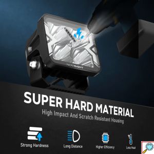 Προβολάκια Αλουμινίου LED Pods 40W Off-Road IP68 με EMC και Κάλυμμα 2500K Novsight Μαύρο