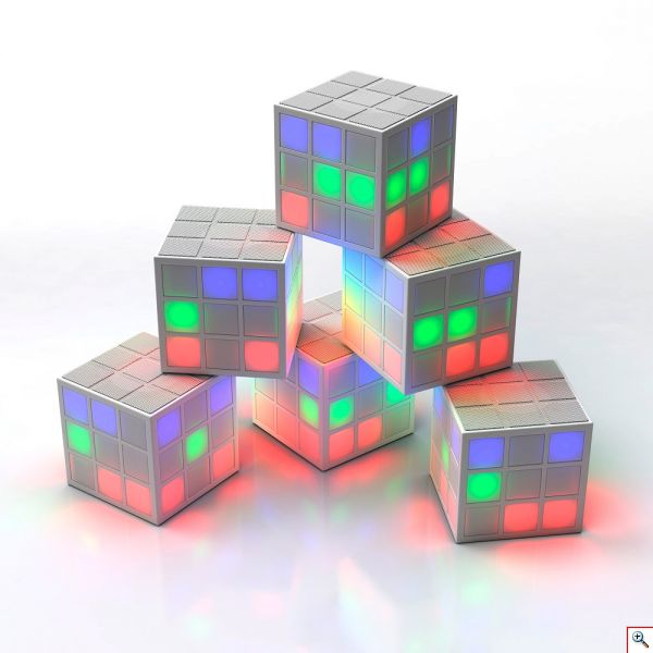 Φορητό Ηχείο Bluetooth Led Rubik’s SoundCube 