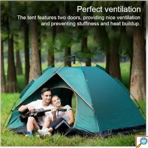 Αυτόματη Σκηνή Camping για 3 Άτομα 200x220x140εκ. Μπλε